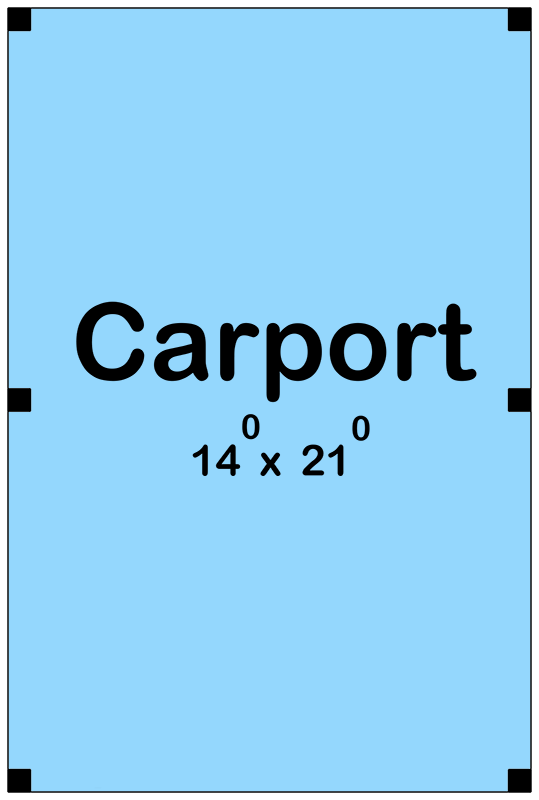 Plan 623431DJ: 1-Car Rustic Carport Garage - 294 Sq Ft - Floor Plan - Main Level - Rustic, Traditional
