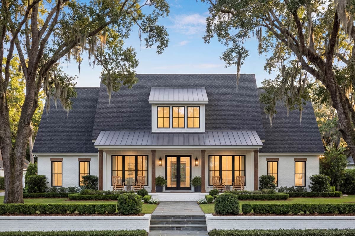 Plan 51975HZ: 4-Bed Modern Farmhouse Plan with Workshop and Home Office - 2585 Sq Ft - Image #7 - Farmhouse, Modern Farmhouse, New American