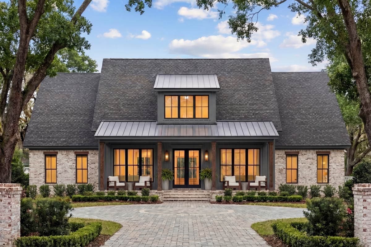 Plan 51975HZ: 4-Bed Modern Farmhouse Plan with Workshop and Home Office - 2585 Sq Ft - Image #6 - Farmhouse, Modern Farmhouse, New American