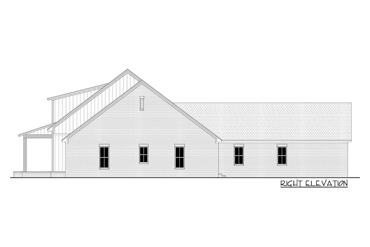 Plan 51975HZ: 4-Bed Modern Farmhouse Plan with Workshop and Home Office - 2585 Sq Ft - Image #6 - Farmhouse, Modern Farmhouse, New American