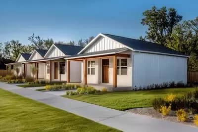 Country Cottage Quadplex House Plan with Matching 2 Bed Units Under 900 Sq Ft