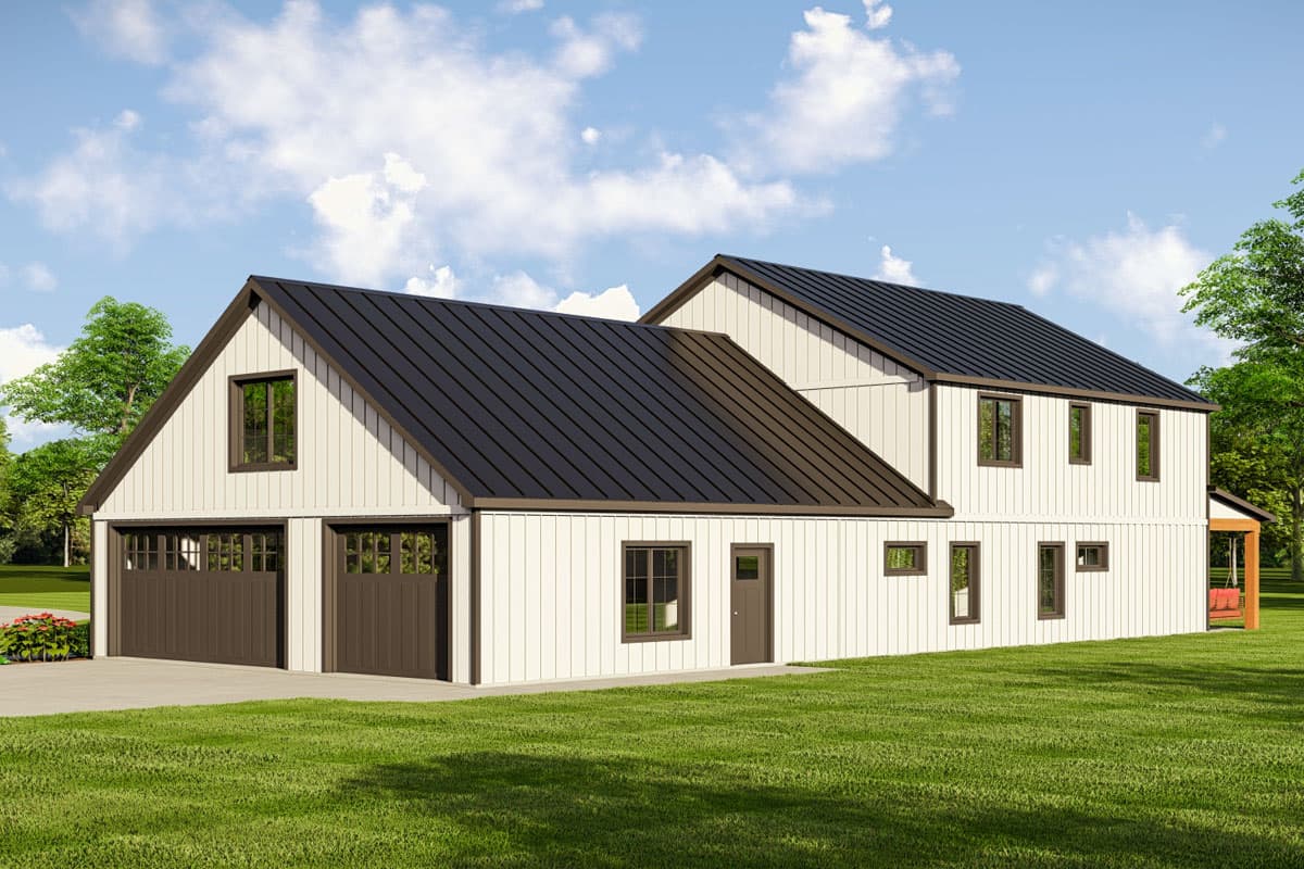 Plan 135298GRA: 5-Bed Modern Farmhouse Plan with Two-Story Great Room and a Bunk Room - Image #4 - Country, Farmhouse, Modern Farmhouse