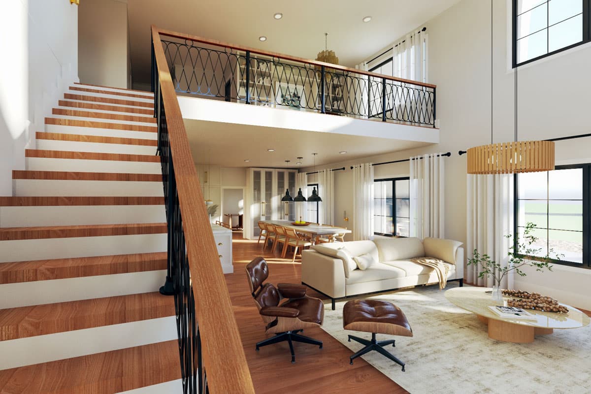 Plan 135298GRA: 5-Bed Modern Farmhouse Plan with Two-Story Great Room and a Bunk Room - Image #14 - Country, Farmhouse, Modern Farmhouse