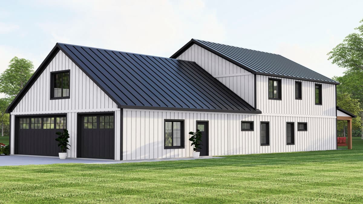 Plan 135298GRA: 5-Bed Modern Farmhouse Plan with Two-Story Great Room and a Bunk Room - Image #4 - Country, Farmhouse, Modern Farmhouse