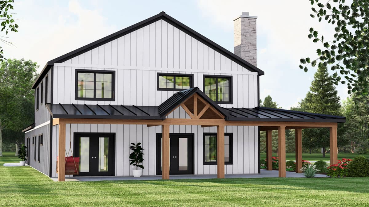 Plan 135298GRA: 5-Bed Modern Farmhouse Plan with Two-Story Great Room and a Bunk Room - Image #5 - Country, Farmhouse, Modern Farmhouse