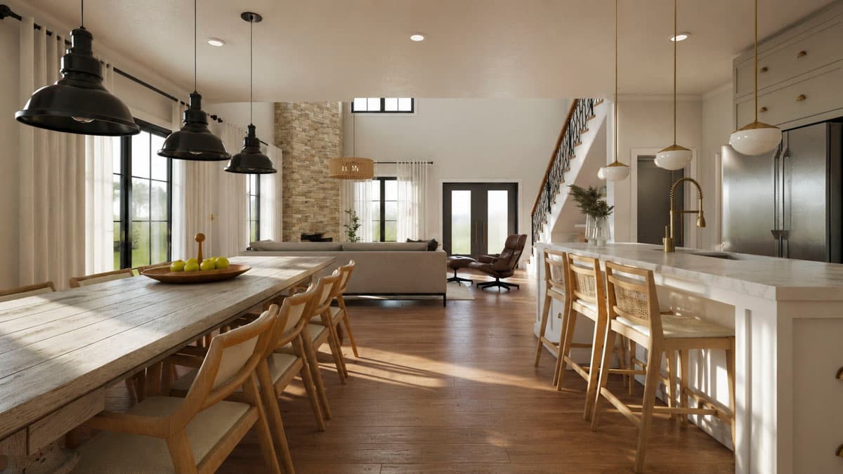 Plan 135298GRA: 5-Bed Modern Farmhouse Plan with Two-Story Great Room and a Bunk Room - Image #10 - Country, Farmhouse, Modern Farmhouse