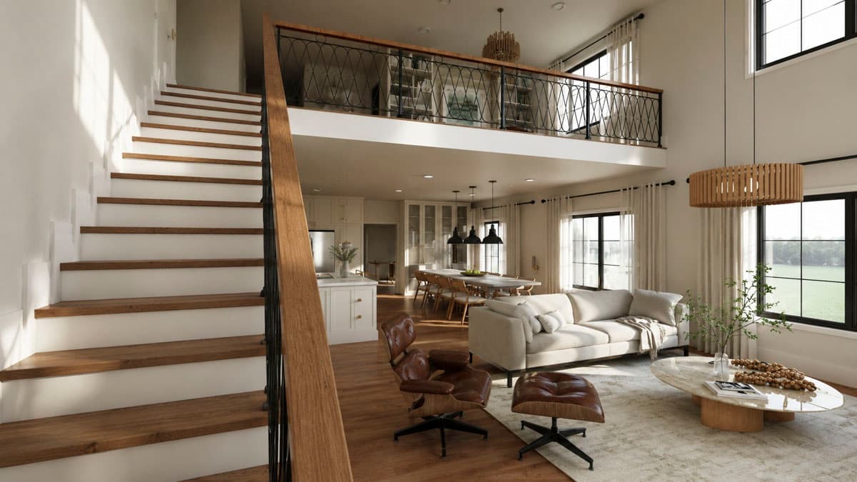 Plan 135298GRA: 5-Bed Modern Farmhouse Plan with Two-Story Great Room and a Bunk Room - Image #14 - Country, Farmhouse, Modern Farmhouse