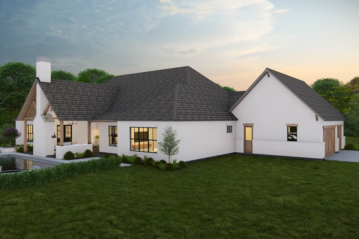 Plan 25444TF: 4-Bed New American House Plan with Guest Suite and Outdoor Kitchen - 3620 Sq Ft - Image #6 - Craftsman, New American, Ranch