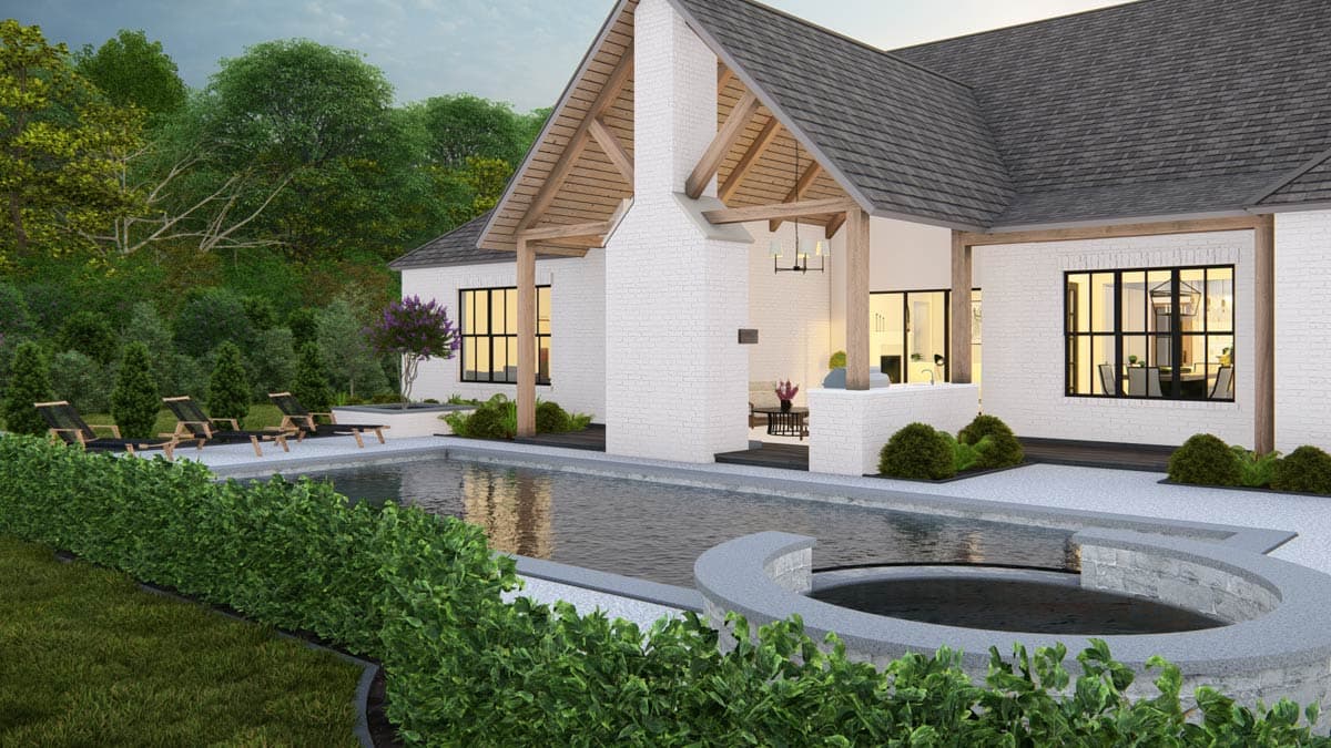 Plan 25444TF: 4-Bed New American House Plan with Guest Suite and Outdoor Kitchen - 3620 Sq Ft - Image #7 - Craftsman, New American, Ranch