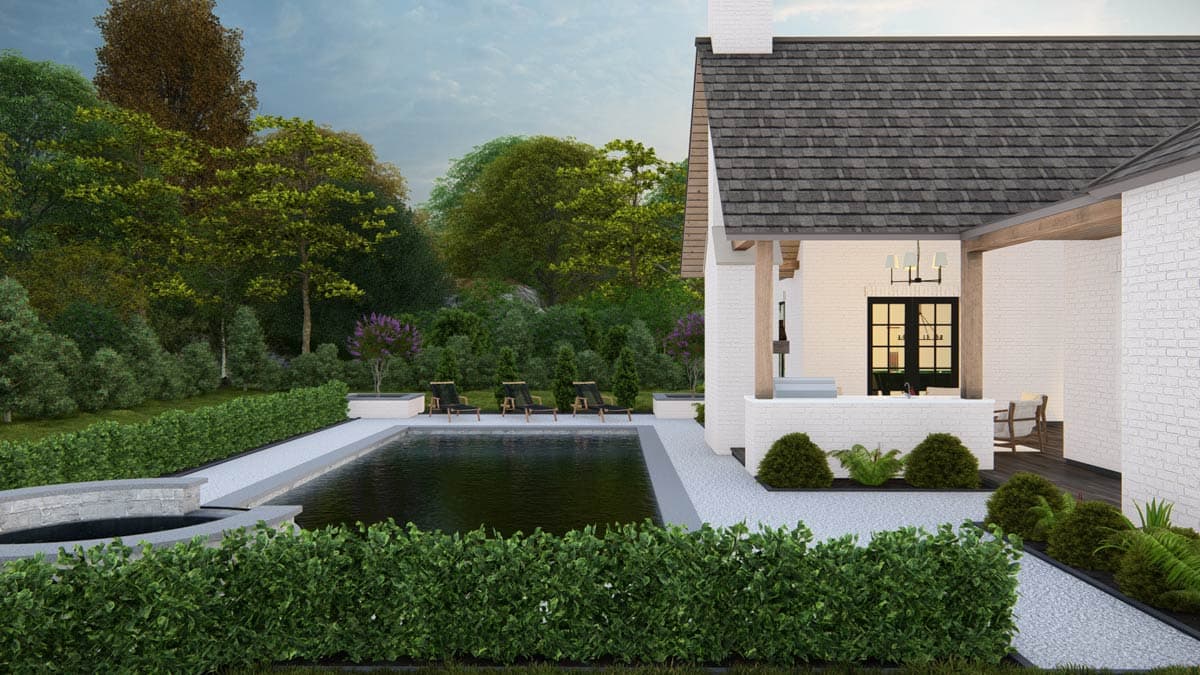 Plan 25444TF: 4-Bed New American House Plan with Guest Suite and Outdoor Kitchen - 3620 Sq Ft - Image #8 - Craftsman, New American, Ranch