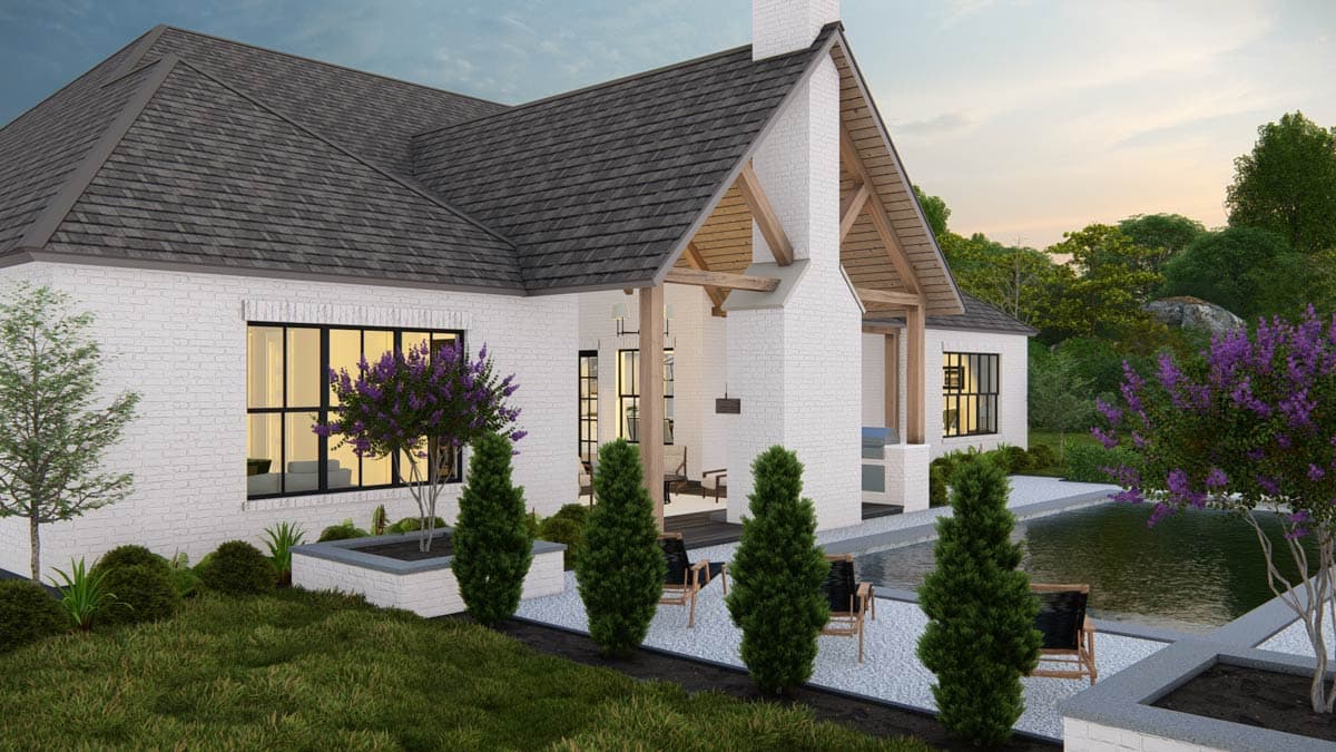 Plan 25444TF: 4-Bed New American House Plan with Guest Suite and Outdoor Kitchen - 3620 Sq Ft - Image #12 - Craftsman, New American, Ranch