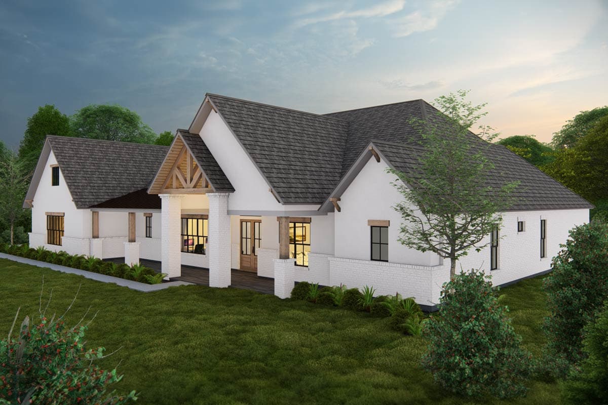 Plan 25444TF: 4-Bed New American House Plan with Guest Suite and Outdoor Kitchen - 3620 Sq Ft - Image #14 - Craftsman, New American, Ranch