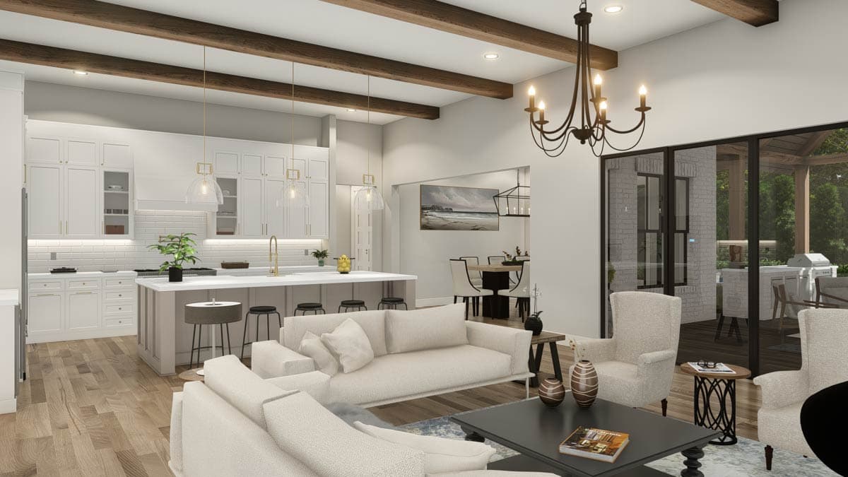 Plan 25444TF: 4-Bed New American House Plan with Guest Suite and Outdoor Kitchen - 3620 Sq Ft - Image #23 - Craftsman, New American, Ranch