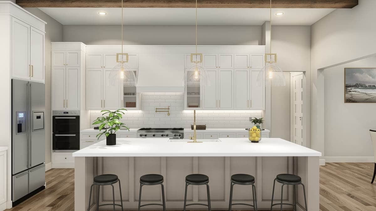 Plan 25444TF: 4-Bed New American House Plan with Guest Suite and Outdoor Kitchen - 3620 Sq Ft - Image #24 - Craftsman, New American, Ranch