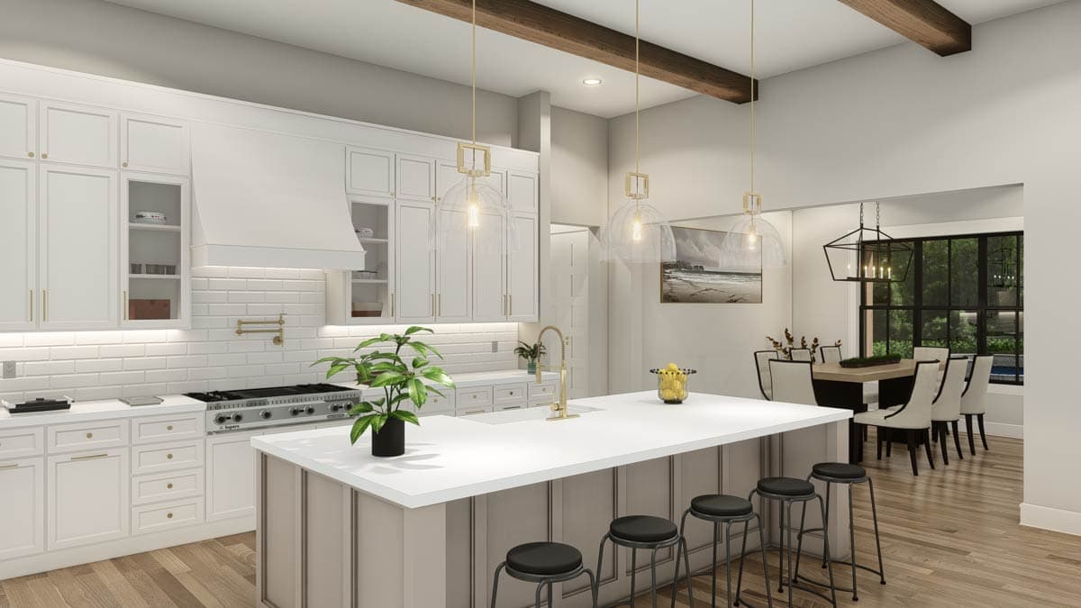 Plan 25444TF: 4-Bed New American House Plan with Guest Suite and Outdoor Kitchen - 3620 Sq Ft - Image #25 - Craftsman, New American, Ranch