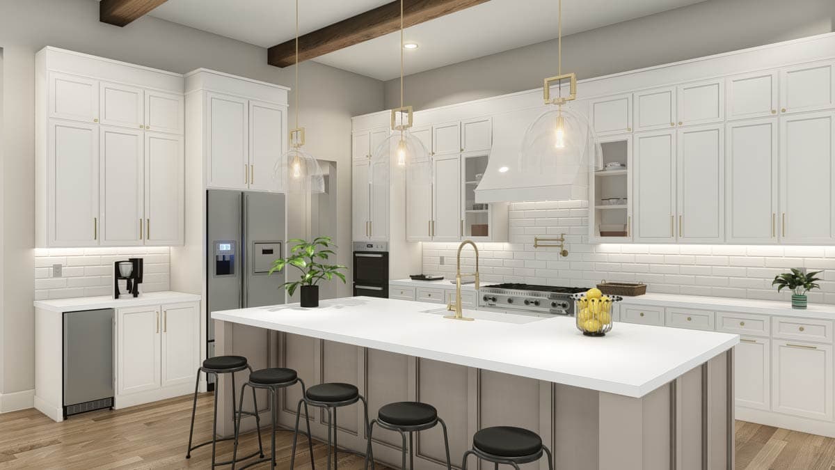 Plan 25444TF: 4-Bed New American House Plan with Guest Suite and Outdoor Kitchen - 3620 Sq Ft - Image #29 - Craftsman, New American, Ranch