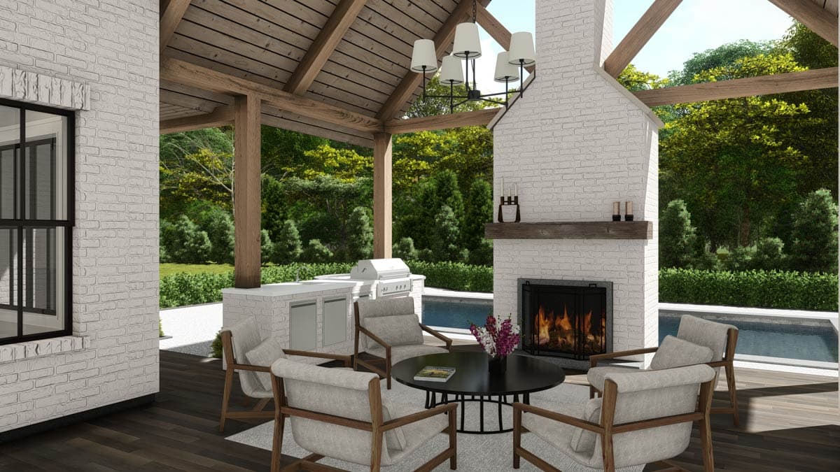 Plan 25444TF: 4-Bed New American House Plan with Guest Suite and Outdoor Kitchen - 3620 Sq Ft - Image #30 - Craftsman, New American, Ranch