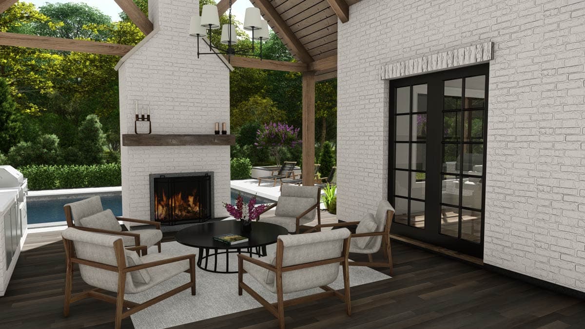 Plan 25444TF: 4-Bed New American House Plan with Guest Suite and Outdoor Kitchen - 3620 Sq Ft - Image #31 - Craftsman, New American, Ranch