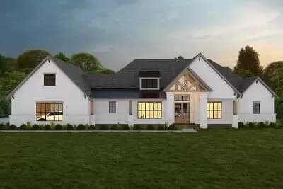 4-Bed New American House Plan with Guest Suite and Outdoor Kitchen - 3620 Sq Ft