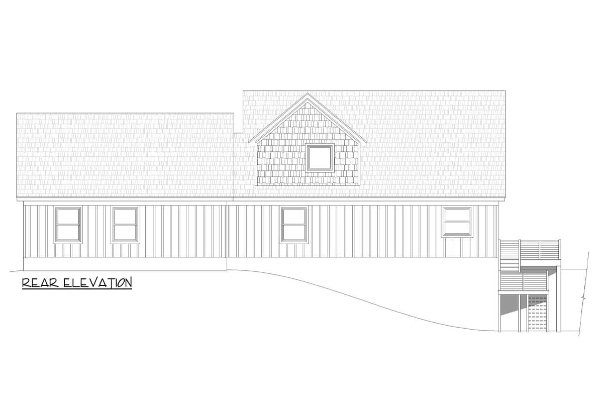Plan 680432VR: 2-Bed Lake House Plan with Two-Story Great Room - 2644 Sq Ft - Image #8 - Country, Mountain