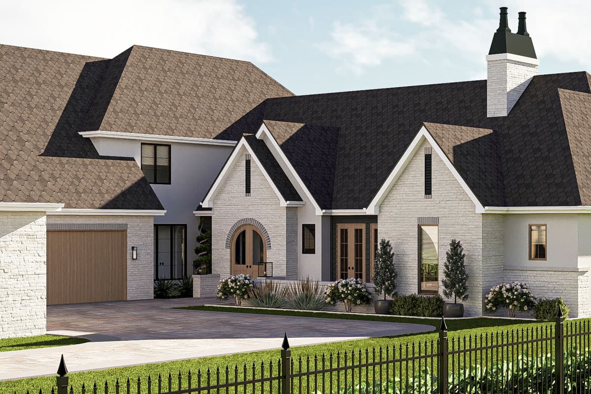 Plan 623433DJ: 5-Bed Transitional European House Plan with Outdoor Kitchen - 4665 Sq Ft - Image #6 - European, French Country, Transitional