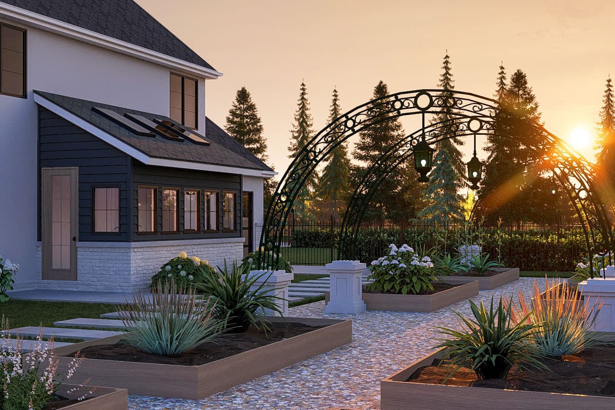 Plan 623433DJ: 5-Bed Transitional European House Plan with Outdoor Kitchen - 4665 Sq Ft - Image #26 - European, French Country, Transitional