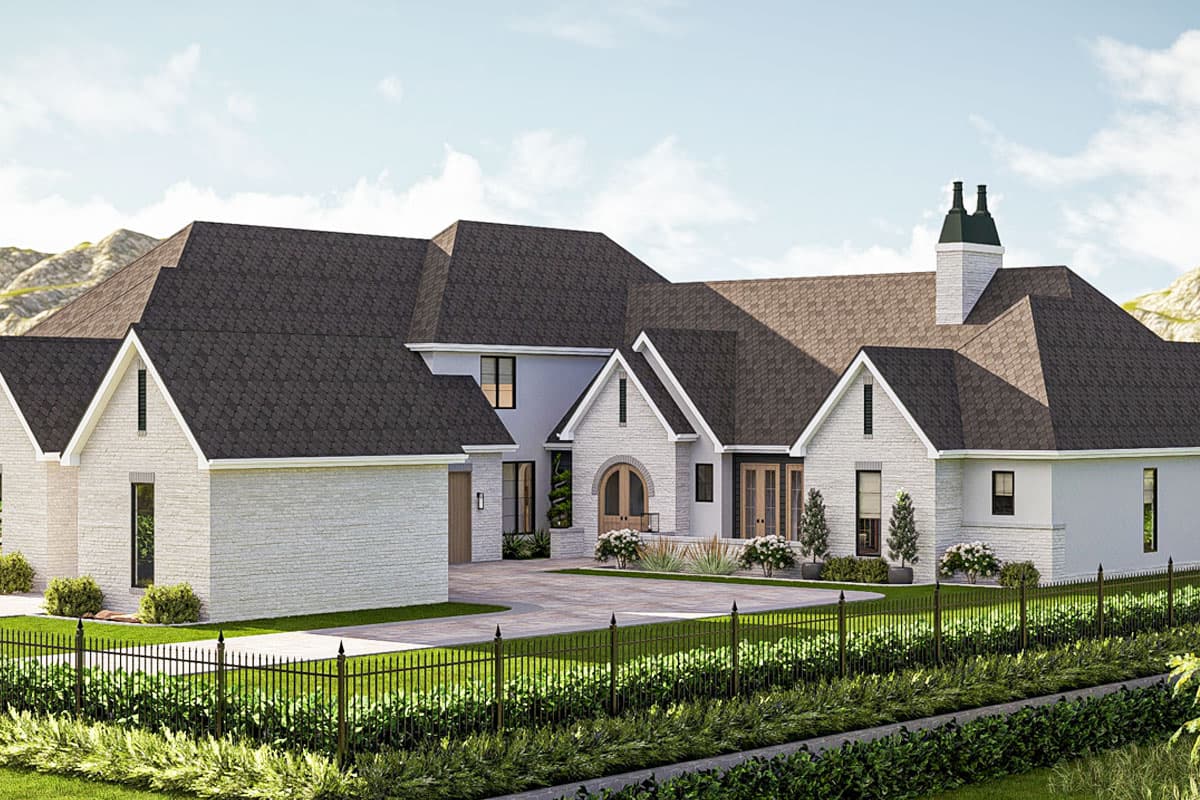 Plan 623433DJ: 5-Bed Transitional European House Plan with Outdoor Kitchen - 4665 Sq Ft - Image #5 - European, French Country, Transitional