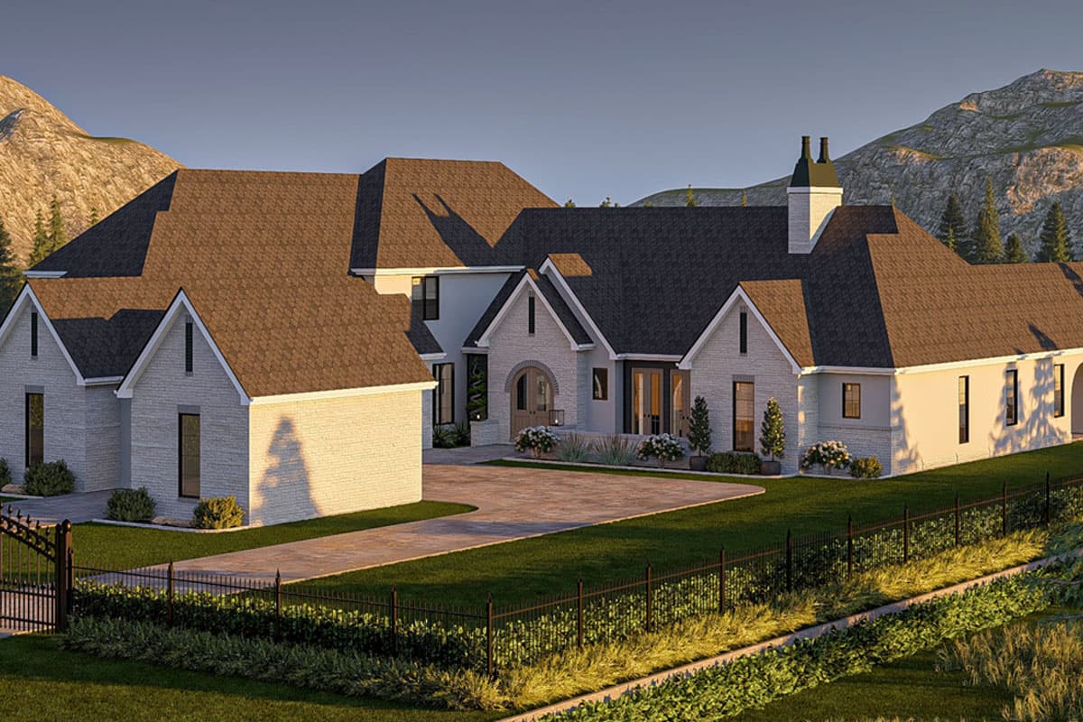 Plan 623433DJ: 5-Bed Transitional European House Plan with Outdoor Kitchen - 4665 Sq Ft - Image #9 - European, French Country, Transitional