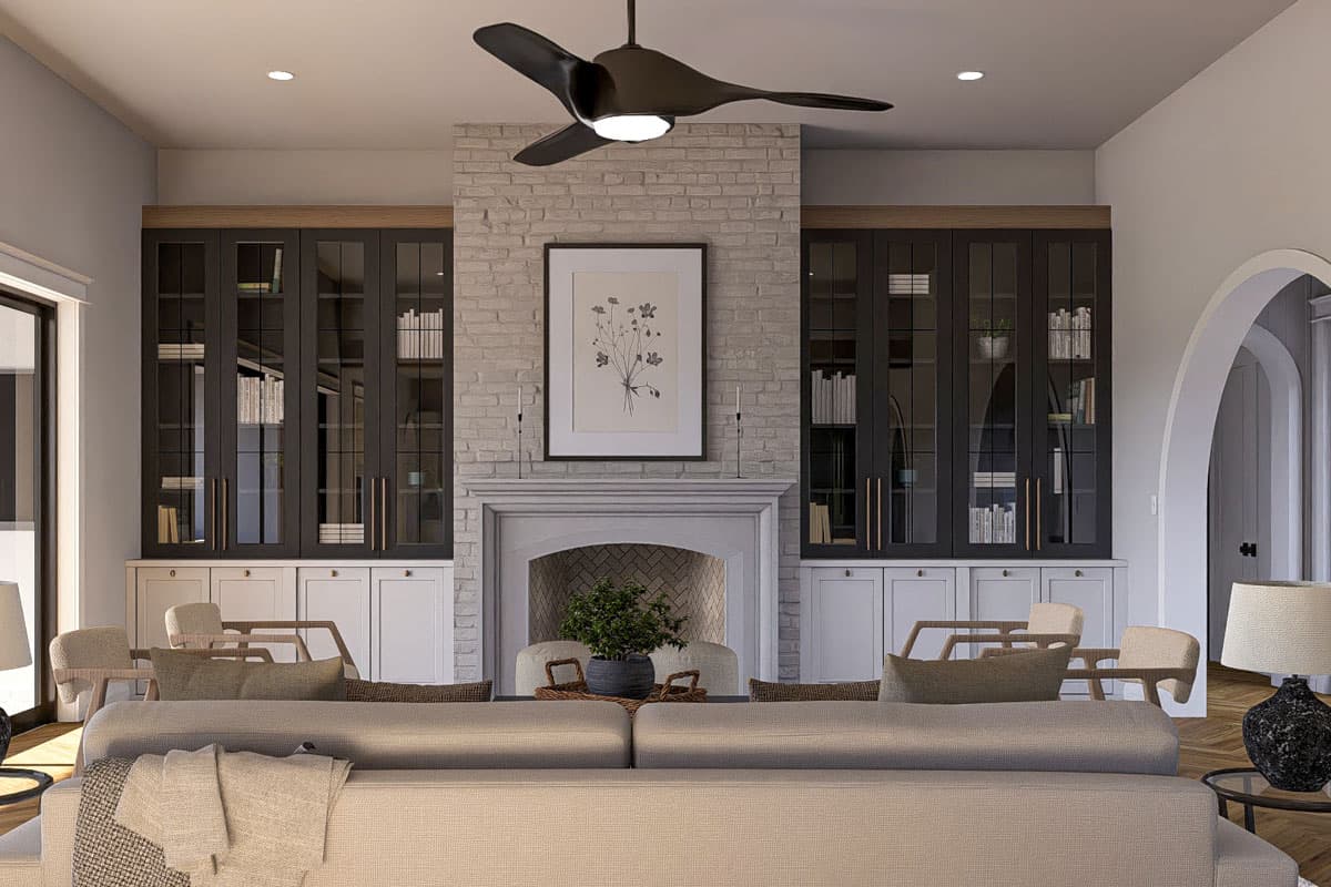 Plan 623433DJ: 5-Bed Transitional European House Plan with Outdoor Kitchen - 4665 Sq Ft - Image #14 - European, French Country, Transitional