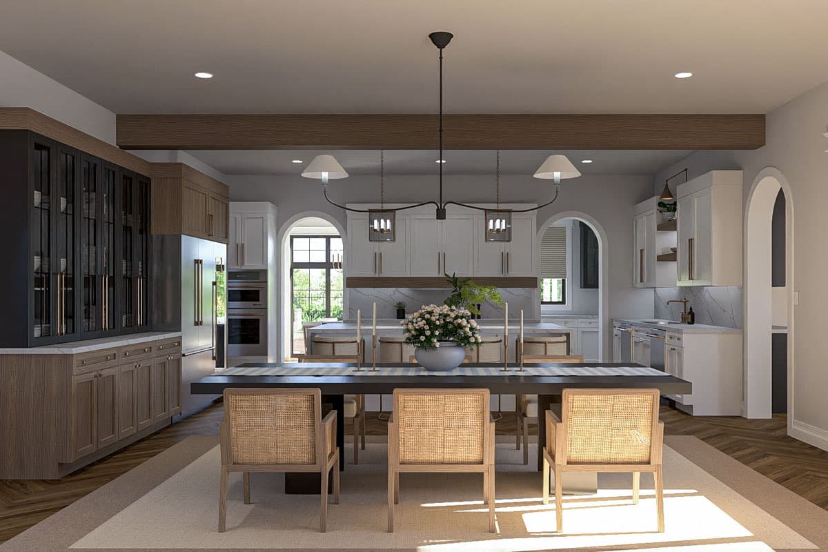 Plan 623433DJ: 5-Bed Transitional European House Plan with Outdoor Kitchen - 4665 Sq Ft - Image #16 - European, French Country, Transitional