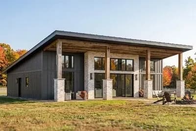 3-Bed Contemporary House Plan with Expansive Rear Windows - 1720 Sq Ft