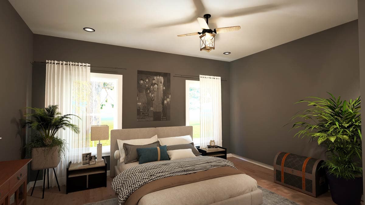 Plan 25045DH: 3-Bedroom Country House Plan with 2-Car Garage - 1788 Sq Ft - Image #5 - Cottage, Country, Ranch