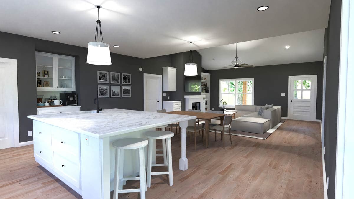 Plan 25045DH: 3-Bedroom Country House Plan with 2-Car Garage - 1788 Sq Ft - Image #8 - Cottage, Country, Ranch