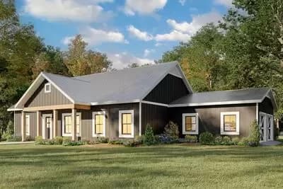 3-Bedroom Country House Plan with 2-Car Garage - 1788 Sq Ft