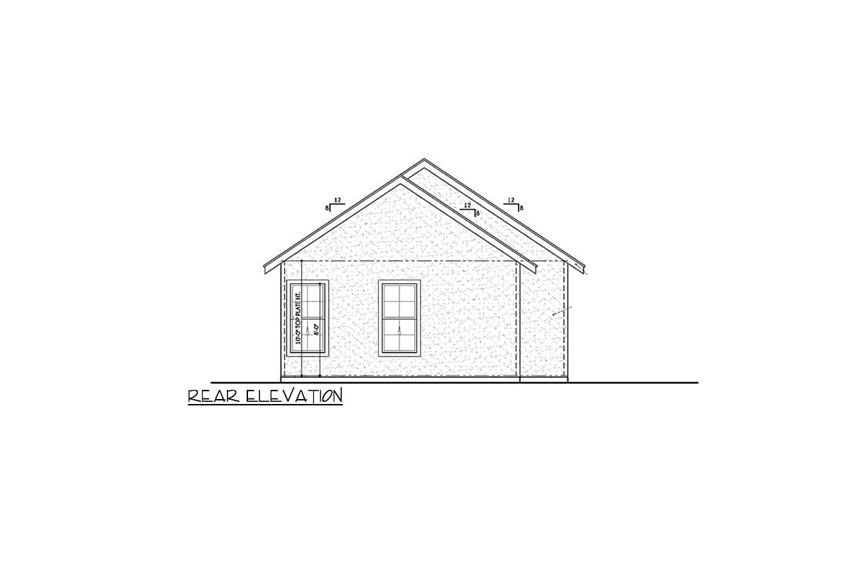 Plan 430094LY: One-Story Country Cottage House Plan with 2-Beds Under 1000 Sq Ft - Image #11 - Cottage, Country, Craftsman, Traditional