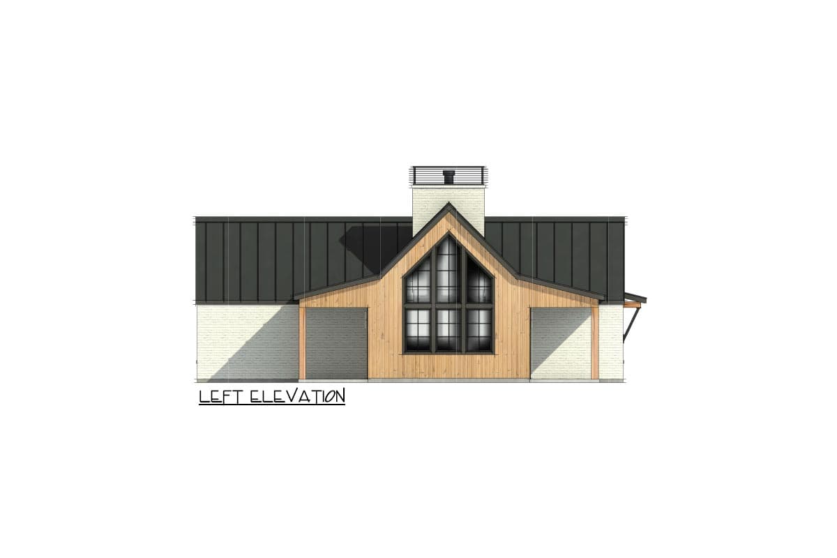 Plan 818132JSS: 3-Bed Contemporary Country House Plan with Wide Front and Rear Porches - 1500 Sq Ft - Image #7 - Contemporary, Country, Modern, Modern Farmhouse, Ranch, Transitional