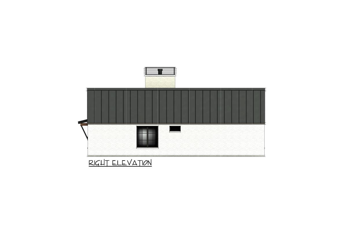 Plan 818132JSS: 3-Bed Contemporary Country House Plan with Wide Front and Rear Porches - 1500 Sq Ft - Image #9 - Contemporary, Country, Modern, Modern Farmhouse, Ranch, Transitional