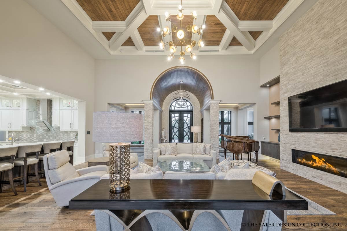 Plan 340129STR: Two-Story Mediterranean House Plan with Outdoor Kitchen and Fireplace - 5330 Sq Ft - Image #18 - Coastal, Florida-Style, Mediterranean, Tuscan