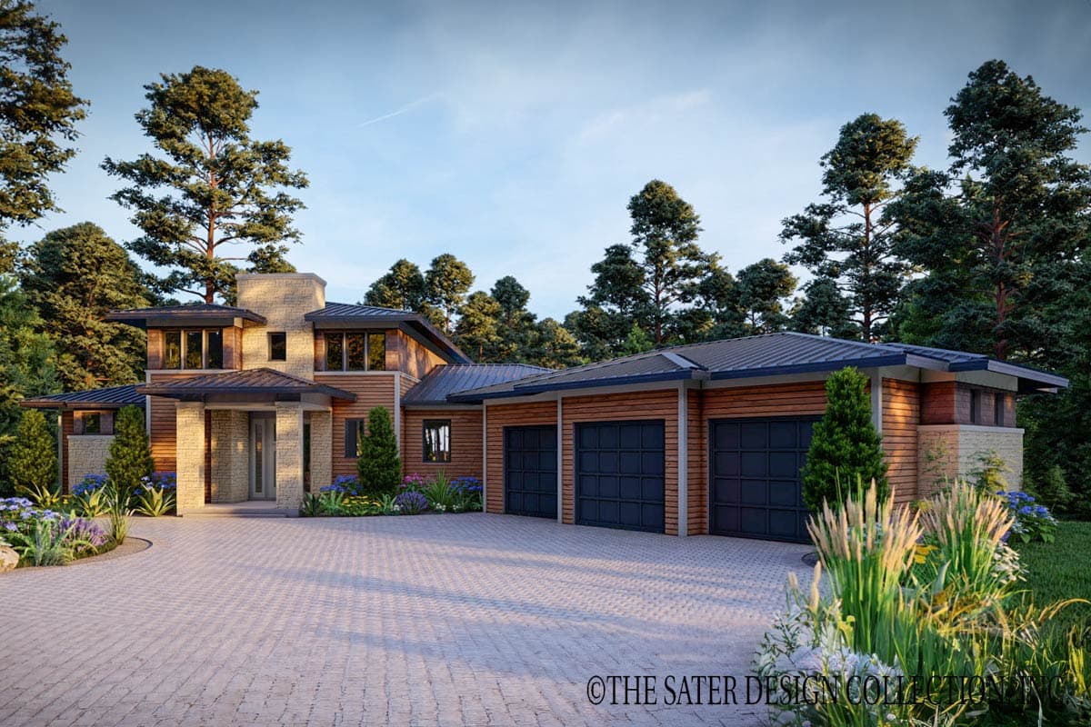 Plan 340130STR: 4-Bed Contemporary Coastal House Plan with Walkout Basement - 4323 Sq Ft - Image #4 - Coastal, Coastal Contemporary, Florida-Style, Mediterranean, Prairie, Transitional