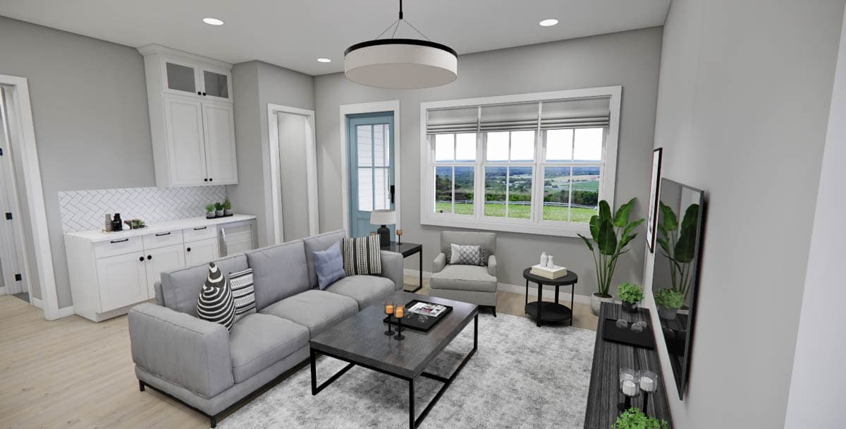 Plan 14830RK: 3-Bed Craftsman Bungalow Style House Plan Great Room - 2223 Sq Ft - Image #20 - Bungalow, Country, Craftsman, Traditional
