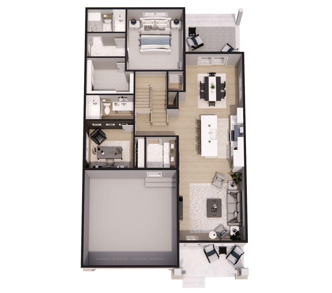Plan 14835RK: 4-Bed Traditional House Plan with Flex Office Space - 2165 Sq Ft - Image #34 - Traditional