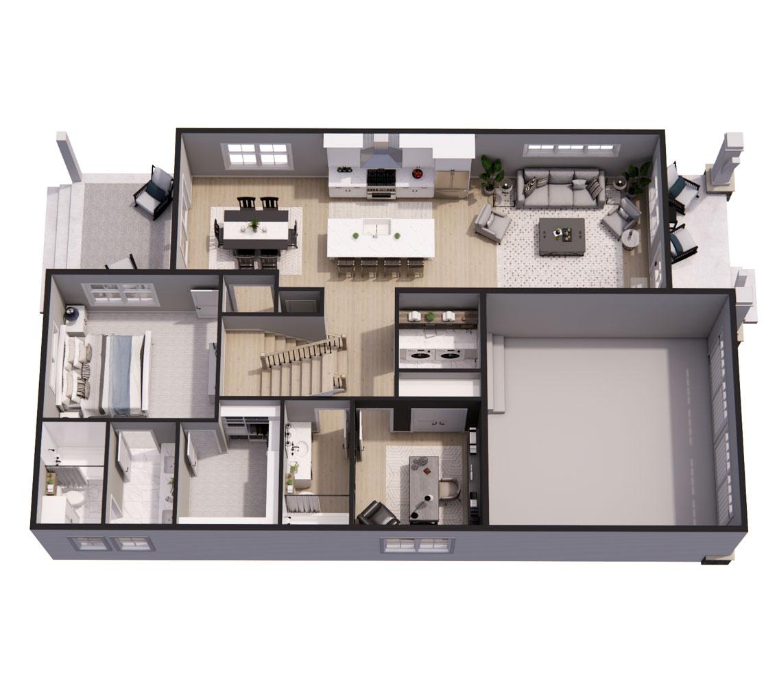 Plan 14836RK: Two-Story Craftsman House Plan with Jack and Jill Bathroom - 2165 Sq Ft - Image #36 - Country, Craftsman