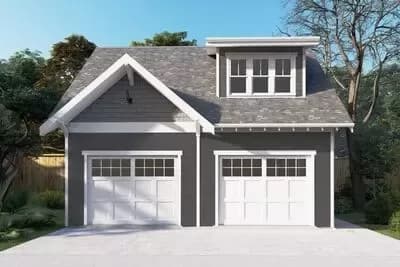 1-Bed Craftsman Garage Apartment or ADU Plan - 604 Sq Ft