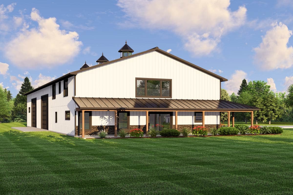 Plan 135303GRA: 3-Bed Barndominium House Plan with Oversized Garage and Workshop - 3692 Sq Ft - Image #5 - Barndominium, Country