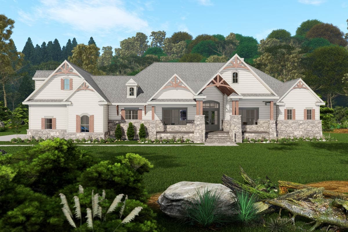 Plan 25445TF: 4-Bed Craftsman House Plan with Optionally Finished Bonus Room - 5092 Sq Ft - Image #12 - Country, Craftsman, New American