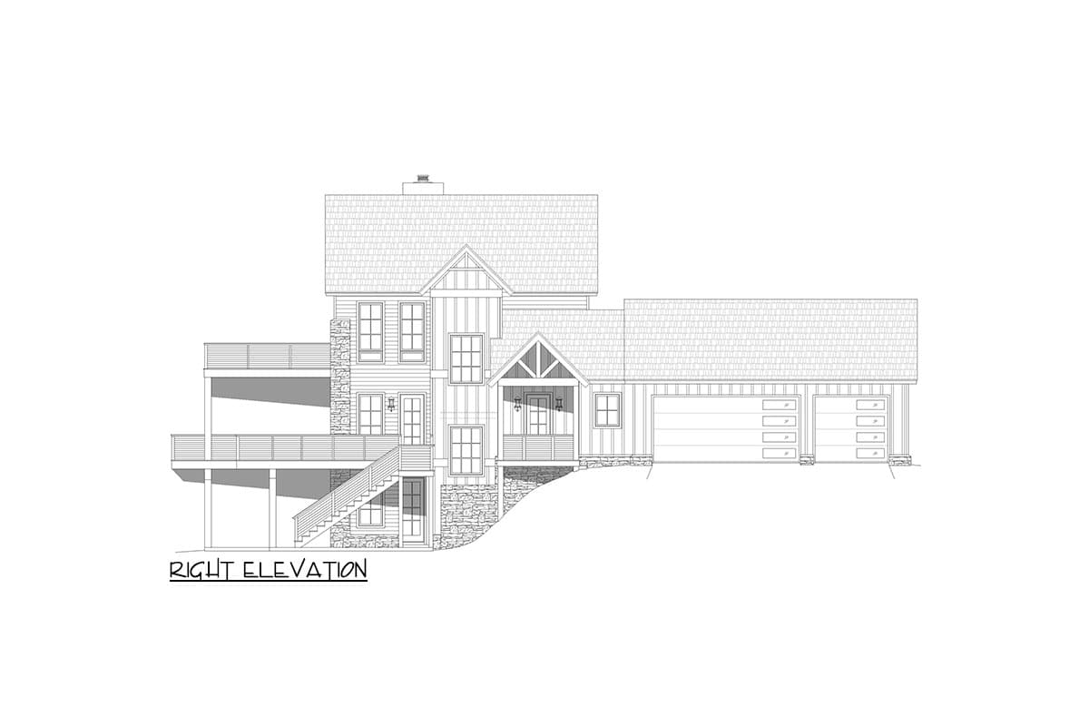 Plan 680435VR: Contemporary 4-Bed Craftsman House Plan with Impressive Outdoor Living - 4000 Sq Ft - Image #9 - Contemporary, Country, Craftsman, Mountain, New American