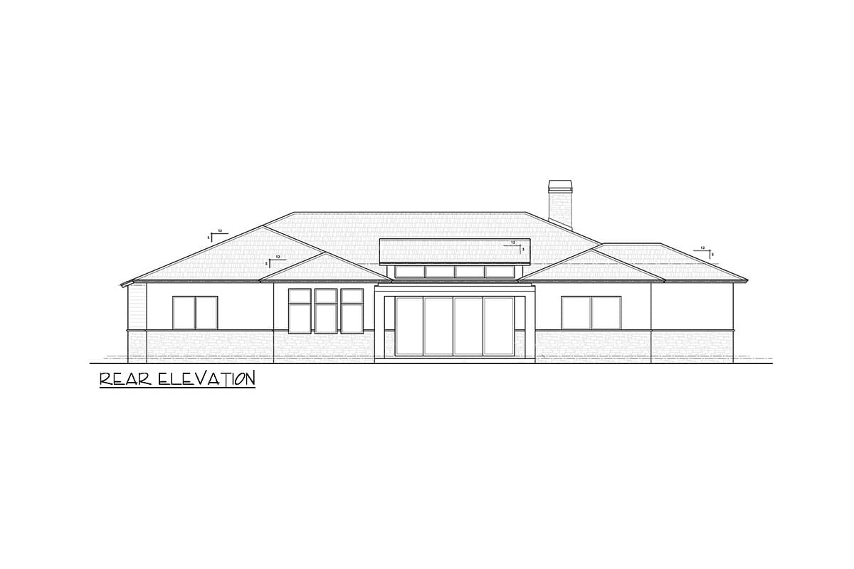 Plan 33264ZR: 3-Bed Contemporary Mountain House Plan with Two Kitchen Islands - 3320 Sq Ft - Image #27 - Contemporary, Mid Century Modern, Modern, Mountain, Ranch