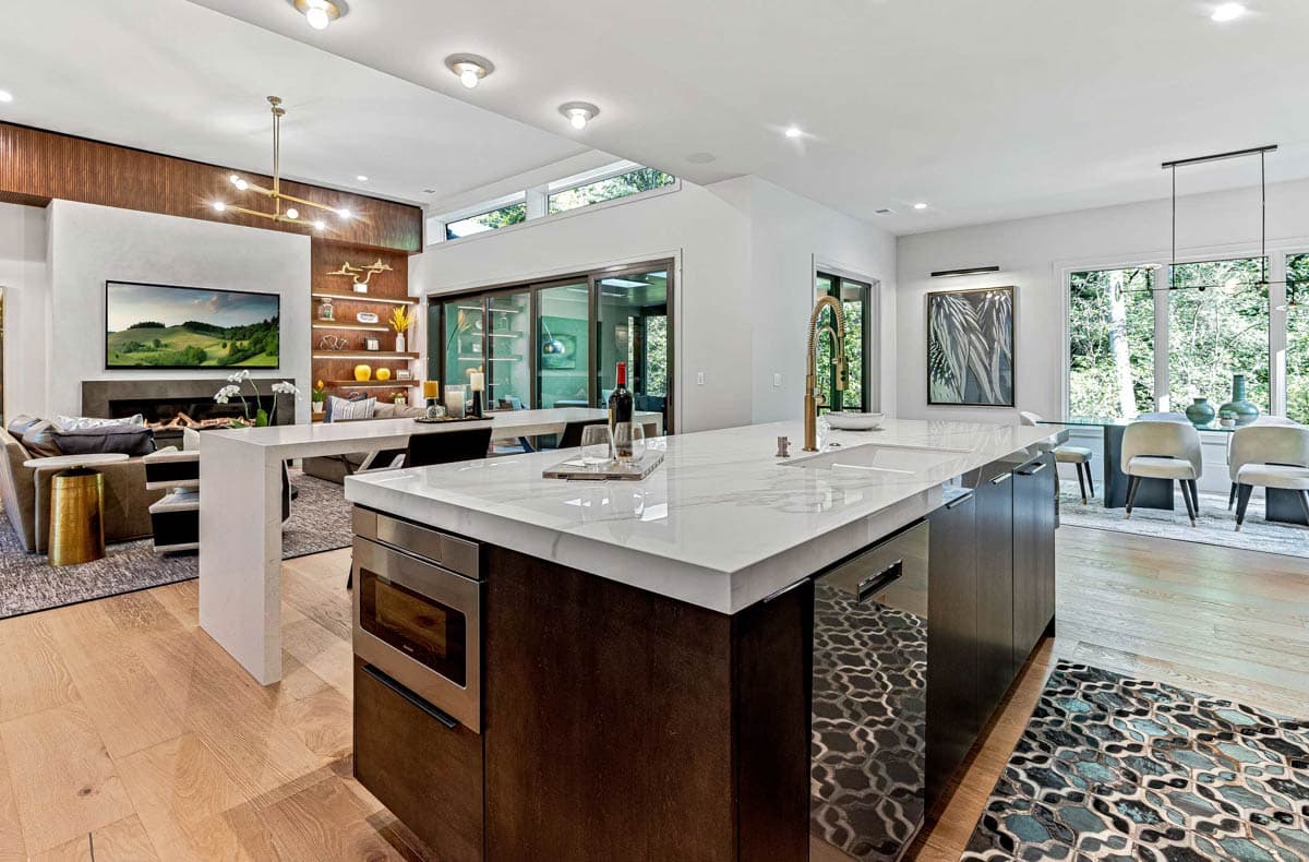 Plan 33264ZR: 3-Bed Contemporary Mountain House Plan with Two Kitchen Islands - 3320 Sq Ft - Image #11 - Contemporary, Mid Century Modern, Modern, Mountain, Ranch