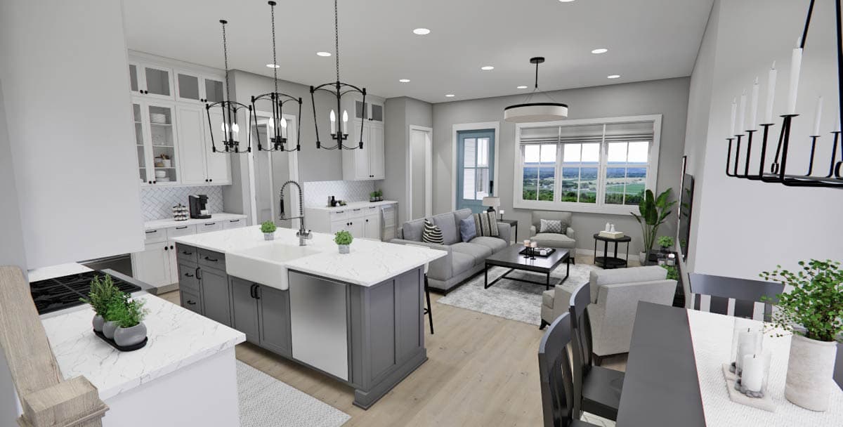 Plan 14837RK: 4-Bed Traditional Craftsman House Plan with Home Office - 2223 Sq Ft - Image #8 - Country, Craftsman, Traditional