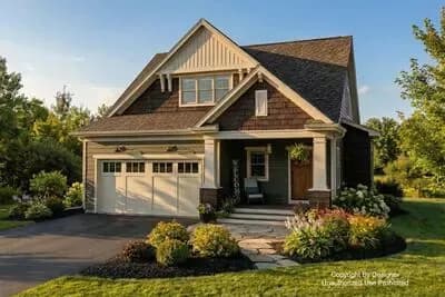 4-Bed Traditional Craftsman House Plan with Home Office - 2223 Sq Ft